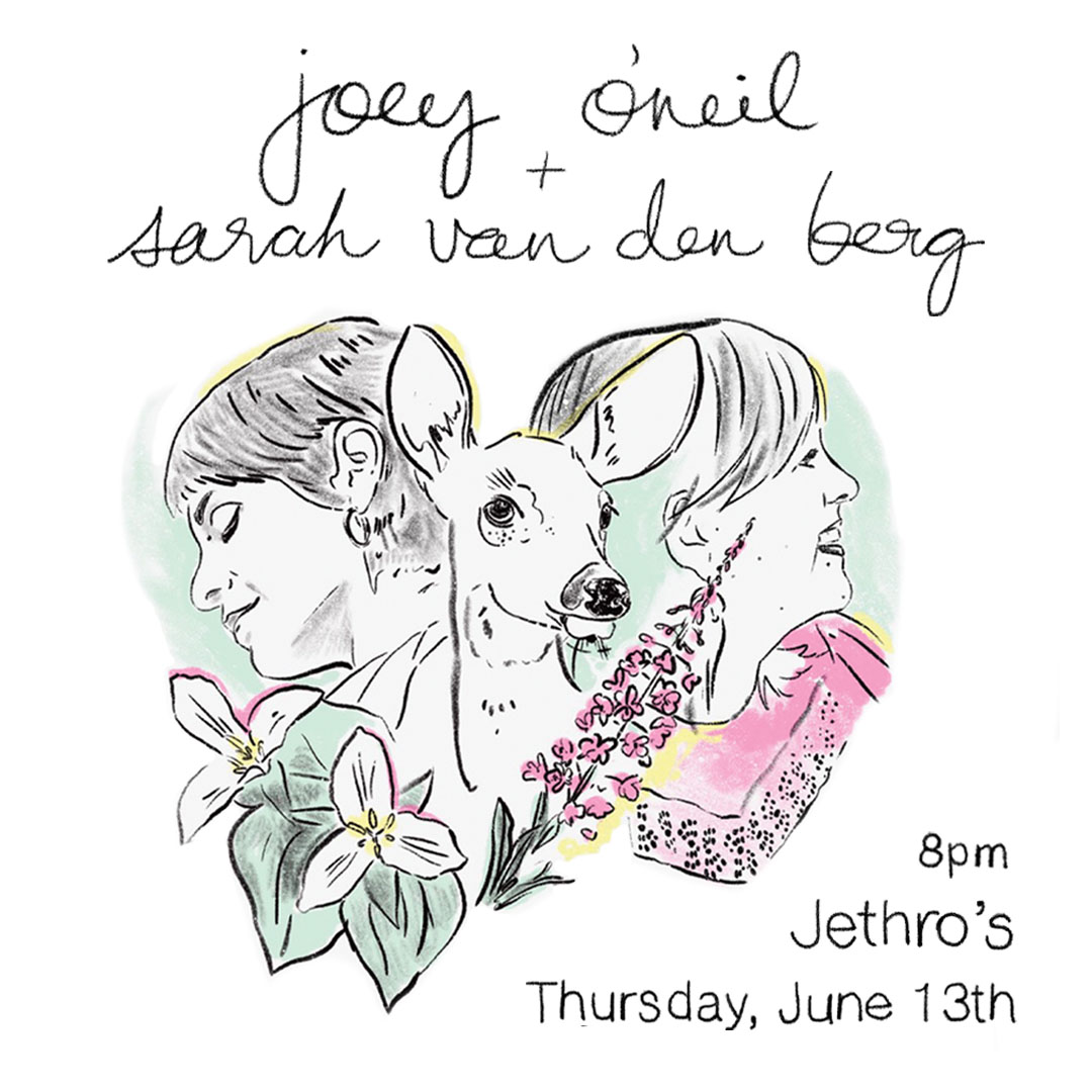 joeyoneil's tweet photo. 🌿 Tonight in Peterborough 🌿 I'm so lucky to be sharing the stage with the beautiful Sarah van den Berg!  Come down to Jethro’s at 8pm for our springtime serenade... https://t.co/d9MEOLPO8m