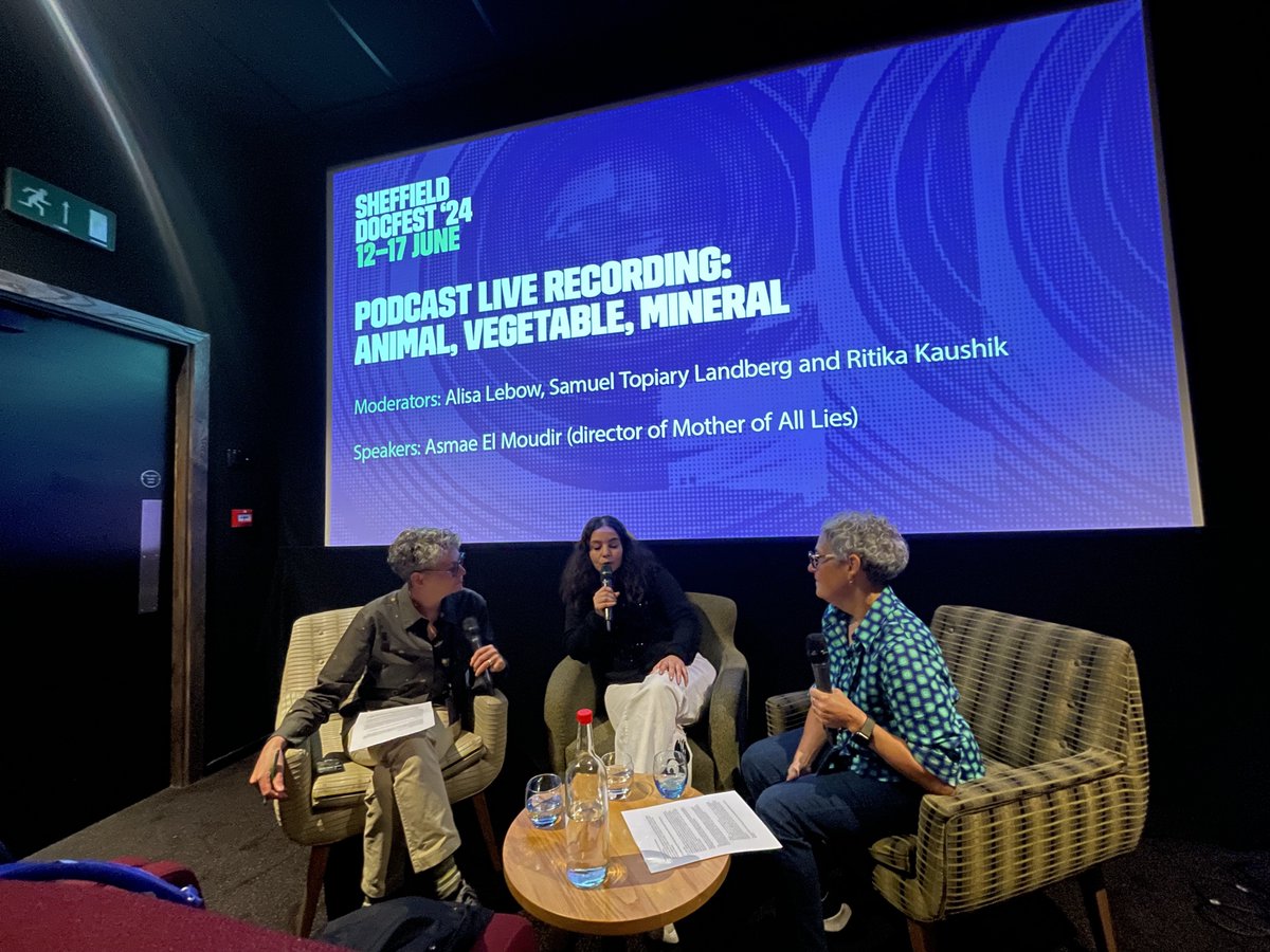 sheffdocfest's tweet photo. Great live recording session of new podcast series Animal, Vegetable, Mineral with our speakers and moderators earlier today! https://t.co/SSfVfQzDVw