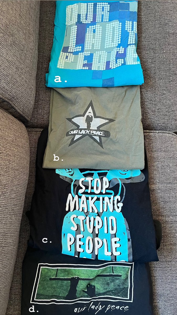 I know, blah blah hockey, but more importantly:  Which <a href="/OurLadyPeace/">Our Lady Peace</a> shirt for today?