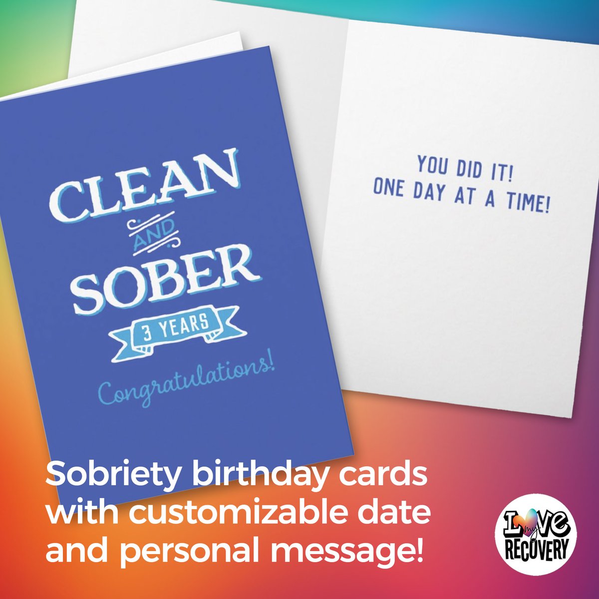 LoveMyRecovery2's tweet photo. Celebrate someone's achievement in sobriety with a personalized greeting card. The date and inside message of this card can be customized just for them.
https://t.co/19GDAe197q
#lovemyrecovery #sobrietygiftideas #recoverygifts #sobrietybirthday #happysobriety #celebraterecovery https://t.co/d7hU6tr5zF