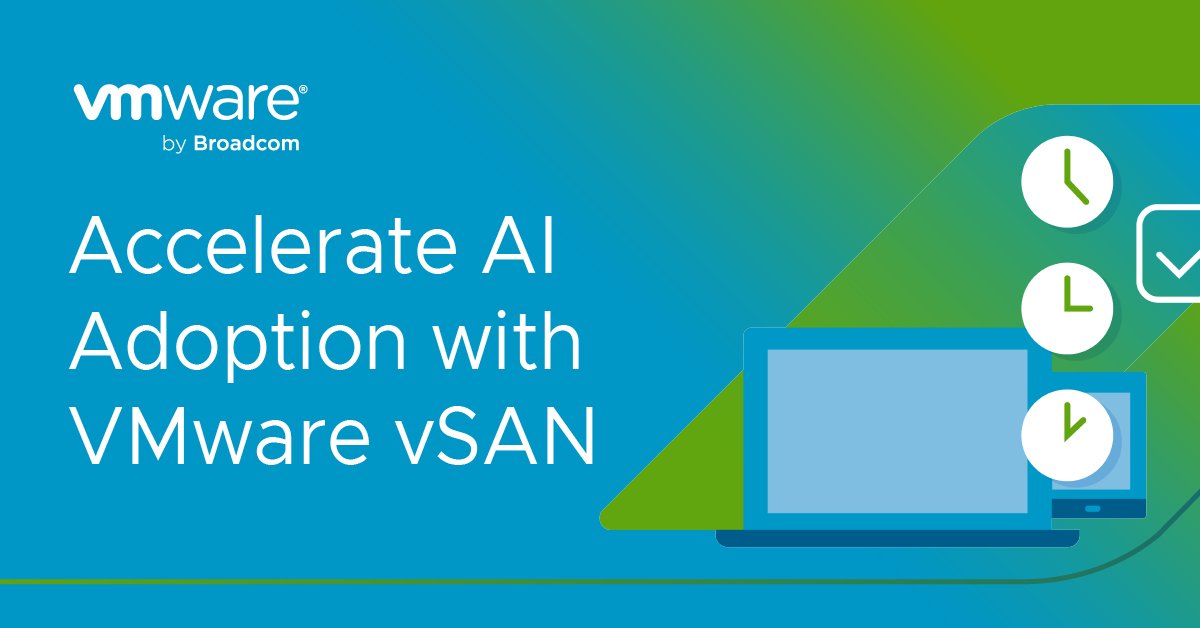 Adopting #AI is no easy feat, but VMware #vSAN Enterprise Storage Architecture with #VMwareCloudFoundation offers a solution. The key benefits?

💠 Enhanced performance
💠 Scalable storage
💠 A comprehensive AI stack integration

Learn more here: blogs.vmware.com/virtualblocks/…