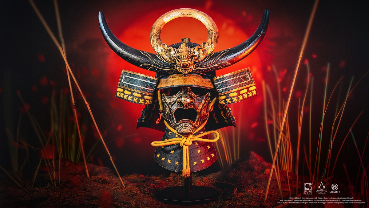 PureArtsLimited's tweet photo. Join the shadows that serve the light. 

The Assassin’s Creed Shadows Yasuke Helmet &amp; Naoe Hidden Blade 1/1 Scale Replicas are available for worldwide pre-order NOW! 

🚨Order by June 27 &amp; get 10% OFF the Yasuke Helmet Replica!

Pre-order now 👉 https://t.co/MwKLqSxnsO https://t.co/KklrV6xCBS