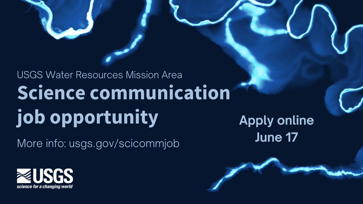Do you have a passion for science communication and the environment? 

We’re hiring a public affairs specialist to create engaging content about water resource science for websites, social media, and outreach events.  

More info: usgs.gov/scicommjob