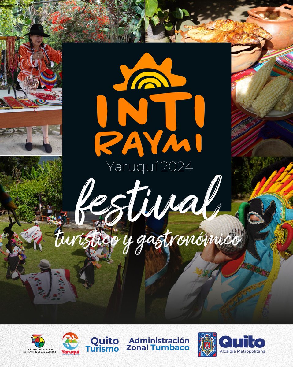 EPMQuitoTurismo's tweet photo. 🍃 #QuitoNoSeDetiene | Vive la experiencia en la ruralidad, con el evento turístico gastronómico ‘Inti Raymi Yaruquí 2024’, el sábado 22 de junio.
¡Ceremonias ancestrales, gastronomía, artesanías, presentaciones artísticas y danzas tradicionales te esperan en Yaruquí!
Con turismo, #QuitoRenace 🌤️

📍Lugar: Centro Ecocultural Ñukanchik Yuyay
📆 Fecha: 22 de junio de 2024
🕰️ Hora: 10h00 a 17h00
¿Cómo llegar? Sigue el geolocalizador ▶️ https://t.co/T6zU1FOX5Y