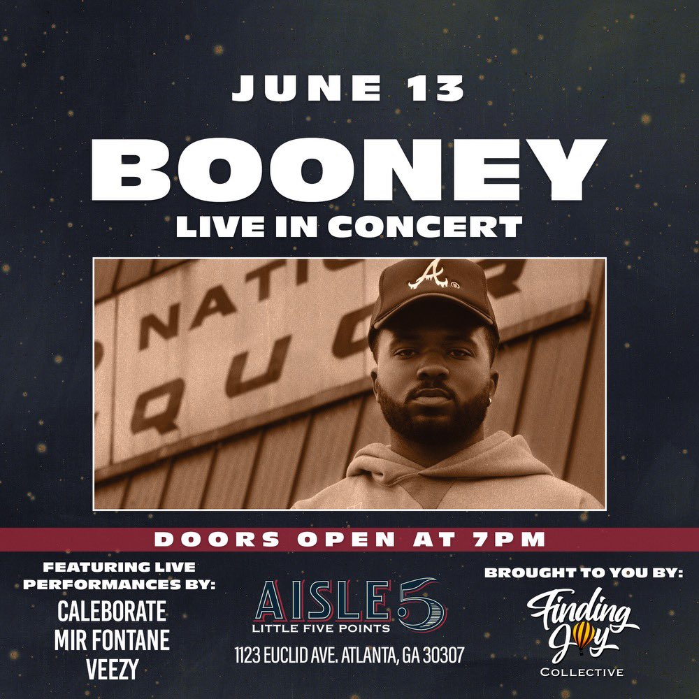 lifeofbooney's tweet photo. Atlanta! Tonight! I’m opening up for @MirFontane &amp; @CALEBORATE , My set time at 8pm! Would love to see y’all there! @FindingJoyCo 🤞🏾 https://t.co/tk6A1QMvps