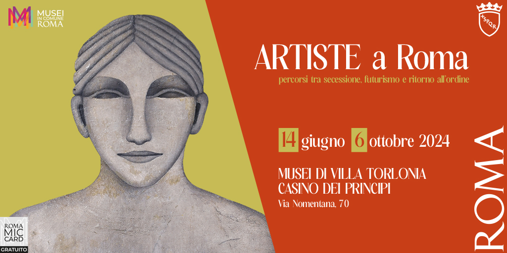 Dal 14 giugno al Casino dei Principi di Villa Torlonia "#ArtisteARoma Percorsi tra secessione, futurismo e ritorno all’ordine", mostra che documenta l’impegno artistico di pittrici e scultrici attive nella vita culturale capitolina nella prima metà del 900 museivillatorlonia.it/it/mostra-even…