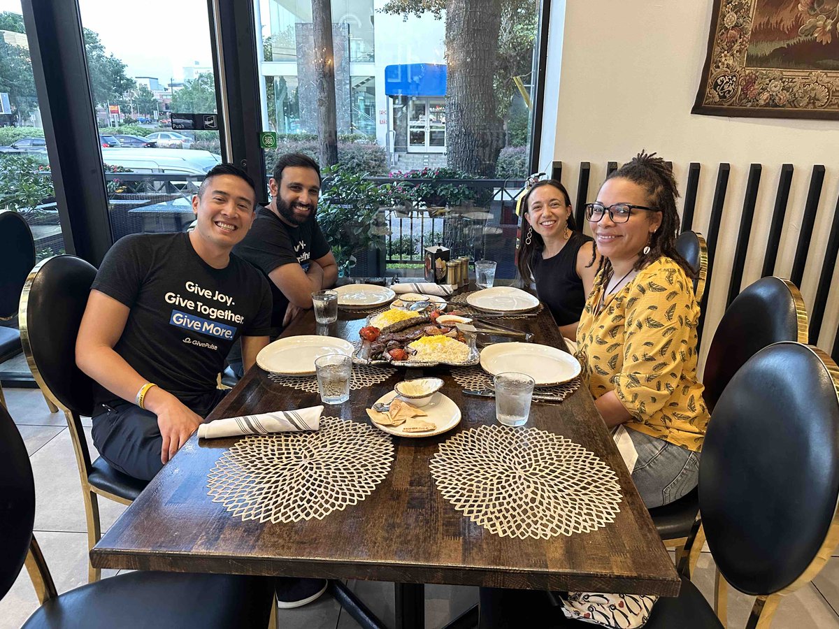 givepulse's tweet photo. Good morning, Day 3 @PointsofLight #PointsofLight24! After a full day of sessions, we hung out yesterday with superheroes @CuriosityCruis1 @harriscountypl @BushHoustonLit with friends @LtlFreeLibrary @VolOdyssey and ate some delicious Persian food at Miri's Kitchen, followed by amazing fellowship and Day 2 reflections at Behind Closed Doors on the programming related to #NationalService #YouthService #Volunteerism #VolunteerEngagement #CivicEngagement #CommunityEngagement #Sustainability #SocialImpact @VisitHouston @HoustonTX! We look forward to more connections, learning, and new friendships at this conference hosted by @VolunteerHou @InterfaithMin!