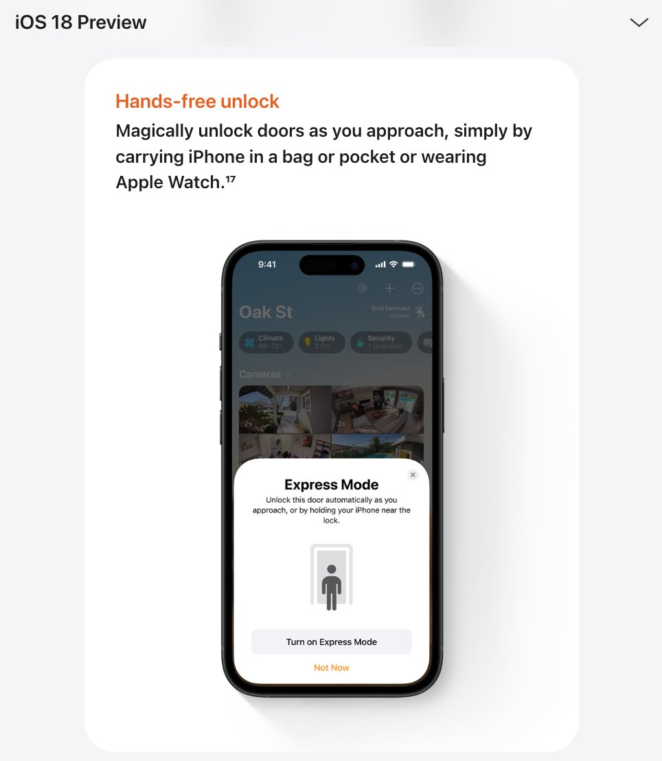 MGracietti's tweet image. Proud to see that iOS 18 is finally catching up with a feature @CheesecakeLabs built on @lockitron ... 9 years ago! 😎🔓  
🪄 Hands-free unlock with #Lockitron Sense:
youtube.com/watch?v=ayE5Db…

Maybe in iOS 19 they’ll catch up with  @Chamberlain_Grp and also unlock garage doors?…
