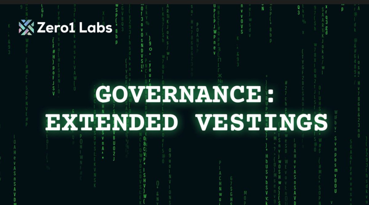 zero1_labs's tweet photo. 🚨 Zero1 Labs proposes extending vesting schedules, delaying token releases, &amp; introducing community-first rights to strengthen commitment to the roadmap.

Vote starts on 13 June, 2pm UTC
Vote ends on 18 June, 2pm UTC

Link to governance proposal here: https://t.co/p4XW0iLx59 https://t.co/9gnTFXyKpK