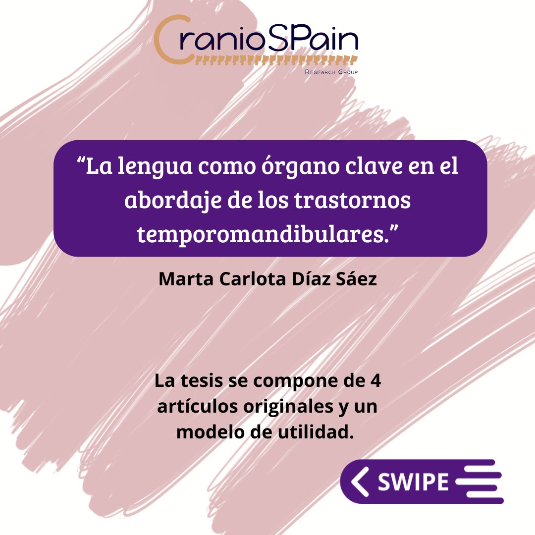 👅 "La lengua como órgano clave en los trastornos temporomandibulares"

Esta es la última tesis doctoral desarrollada en el seno del grupo <a href="/CranioSPain/">CranioSPain</a> <a href="/LaSalleMAD/">La Salle Campus MAD</a> por Marta Carlota Díaz 

⏬