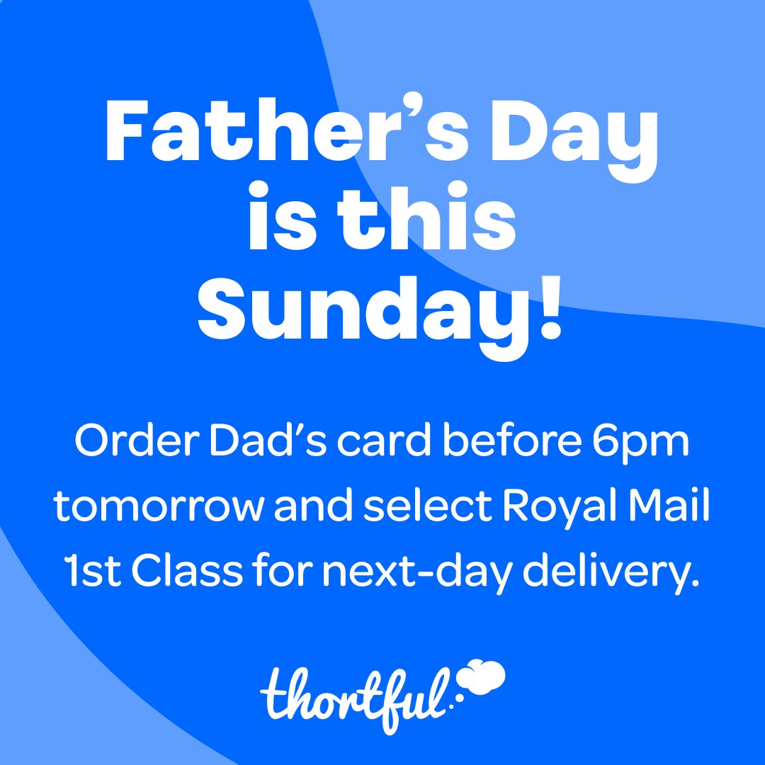 Last chance to order your cards with 1st class 👀🏃
#fathersday #thortful