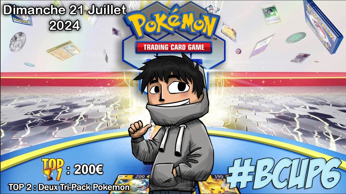 Évènement de type normalement qualitatif !

🗓️ Dimanche 21 Juillet 2024 13h #BCUP Pokemon TCG Online:

🥇TOP 1 : 200€
🥈TOP 2 : 2 tri-packs Pokemon FR

De plus en plus de très gros joueurs, qui osera s'y frotter ? 🔥

Inscription par ici : discord.gg/zE2MTttT8v
Merci à ceux /