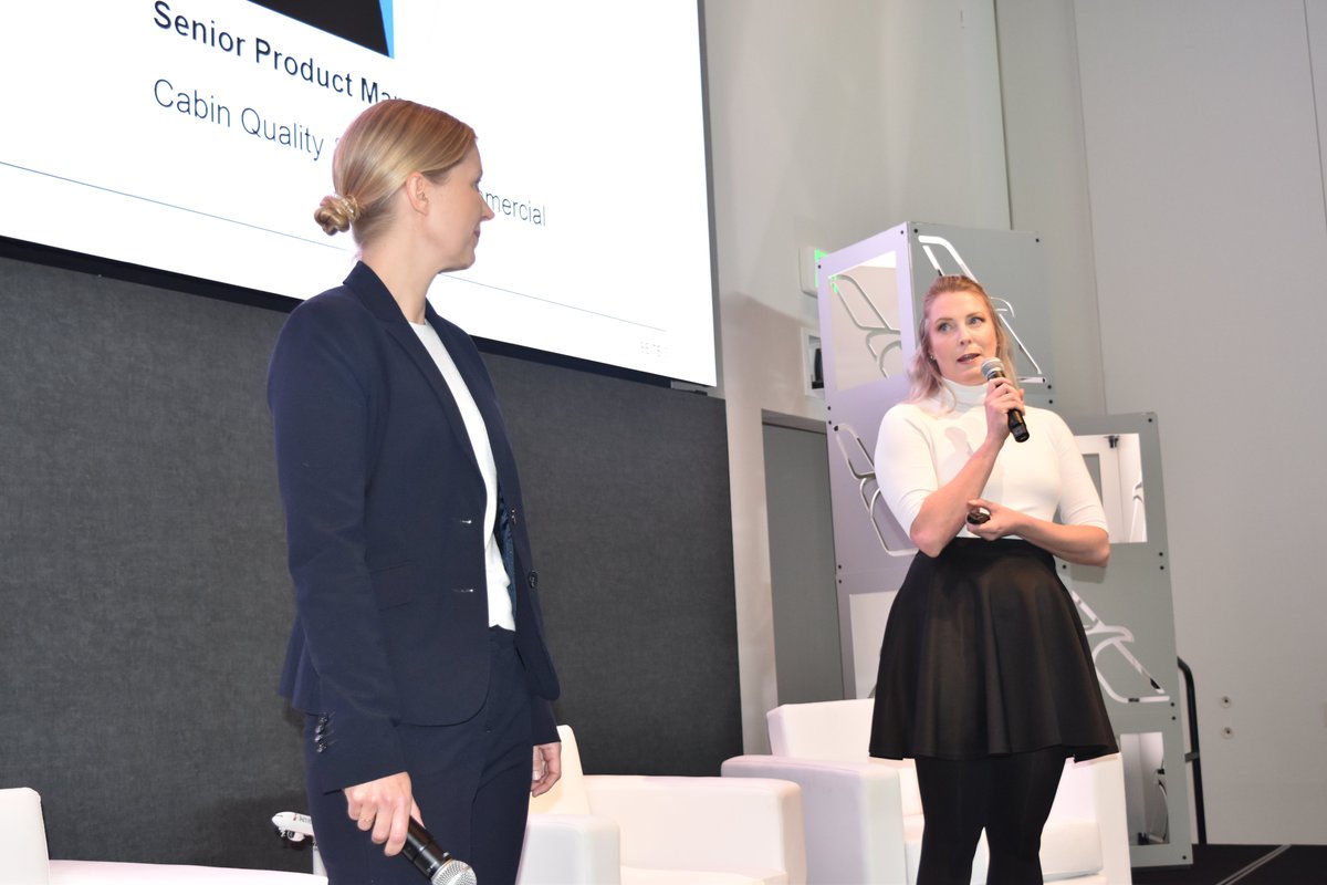 RedCabin_Events's tweet photo. Hello from Dallas and #RedCabinLIVE day 2! 😀
We are excited to be starting the day by hearing about the ‘Product specification and innovations for Condor’s A32Xneo fleet’.
Joining us to explain more are Yvonne Noack and Louisa Ruster from @Condor
#RedCabinLIVE #ACIS https://t.co/vB6V7kNVVp