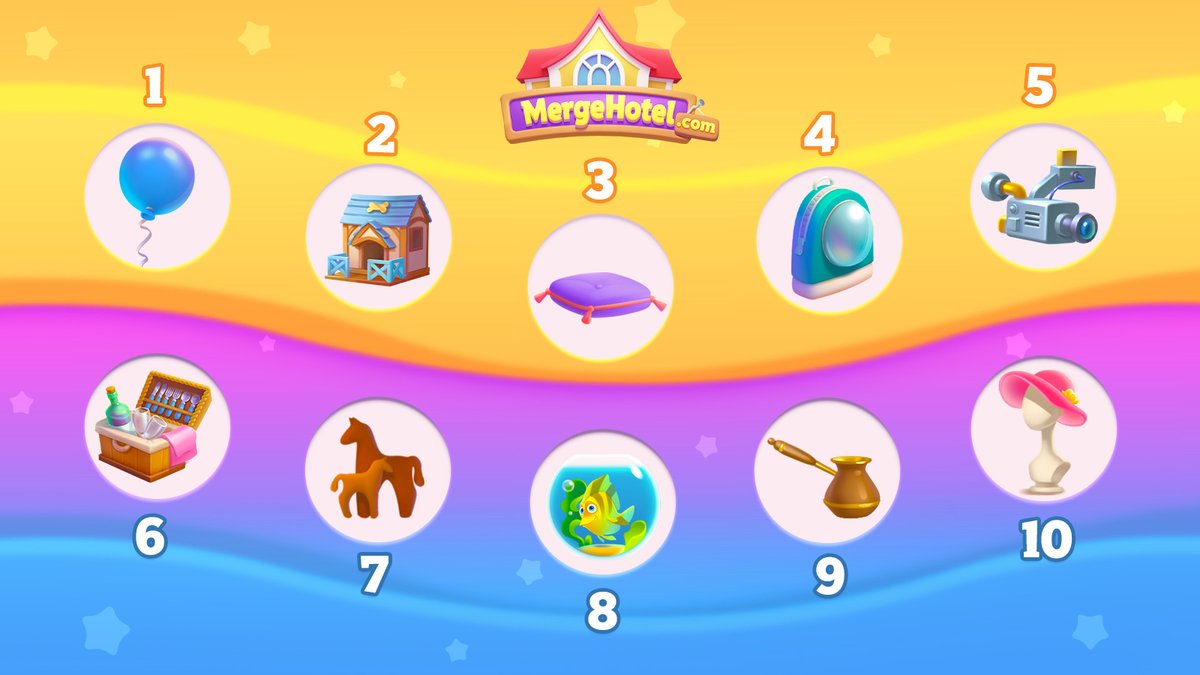 mergehotelcom's tweet photo. 🧐 Let's list which rooms are hidden behind each of these 10 items!

Send your answers and IDs in the comments. Next Thursday, 15 RANDOM PLAYERS who have answered all 10 correctly will receive a cool in-game bonus. Good luck to everyone! 🍀 https://t.co/TJTvaOmh4E