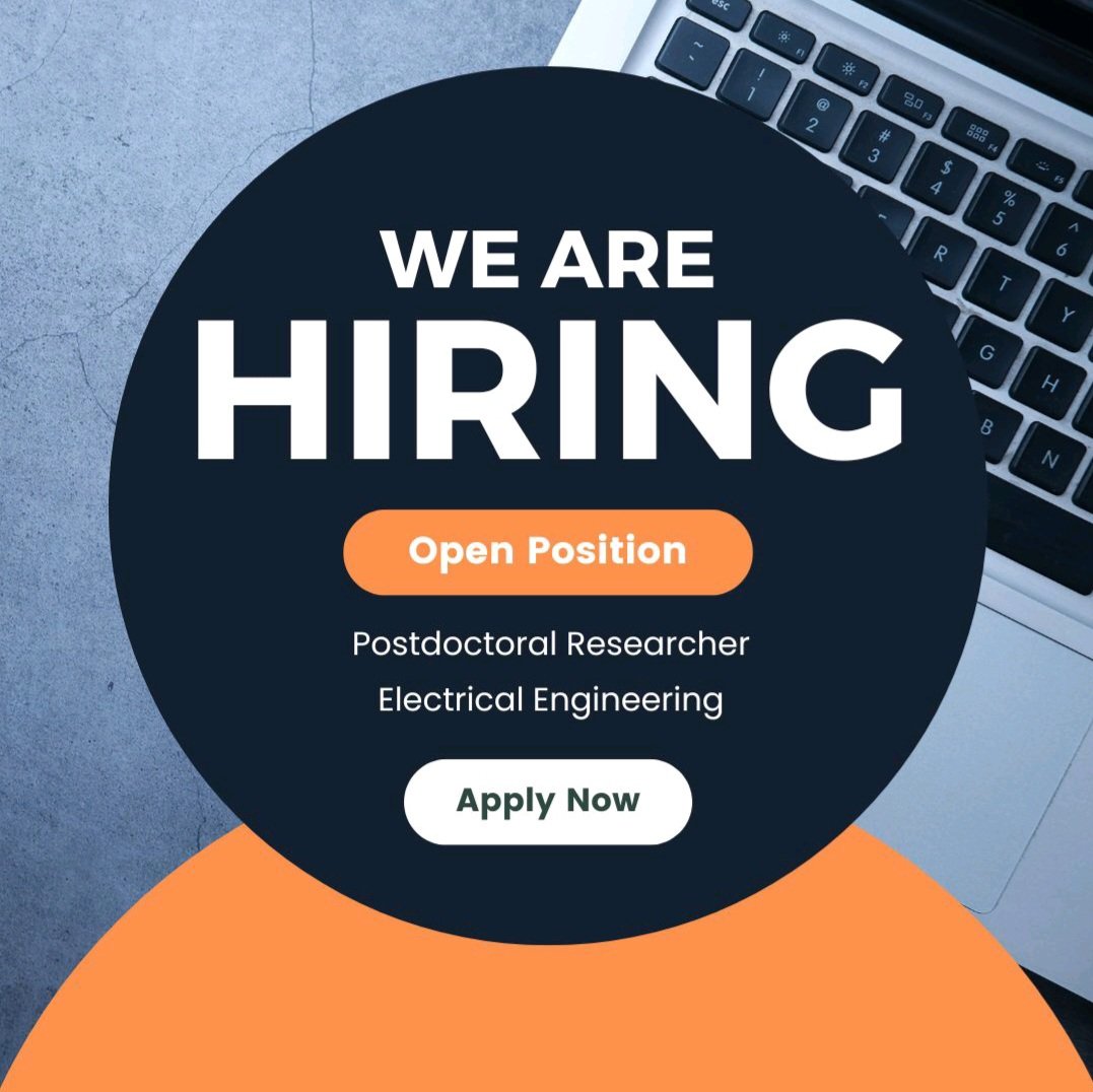 I am looking for a Postdoctoral Researcher in Electrical Engineering. 
Application deadline: 2024-08-06  

More information and application link:
lnkd.in/drZTC7Df

#hiring #Postdoc #Postdoctoral #open #position #application #apply #call