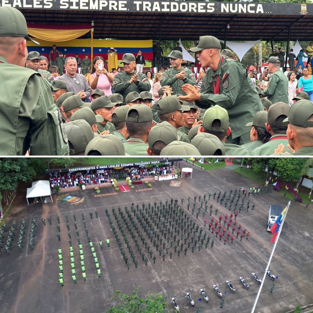 CEOFANBVE's tweet photo. 🔁 RT || GJ. @dhernandezlarez: La #FANB en la @Redi_andes @zoditachirasc21 llevó a cabo acto de graduación de la Promoción 123 de Tropas Profesionales de la @GnbGaranteDePaz egresados de la ESGUARNAC Cordero y la ESCUSOP Michelena con 168 nuevos combatientes de nuestra FANB. 
Felicitaciones ! 

#IntegrarEsVencer