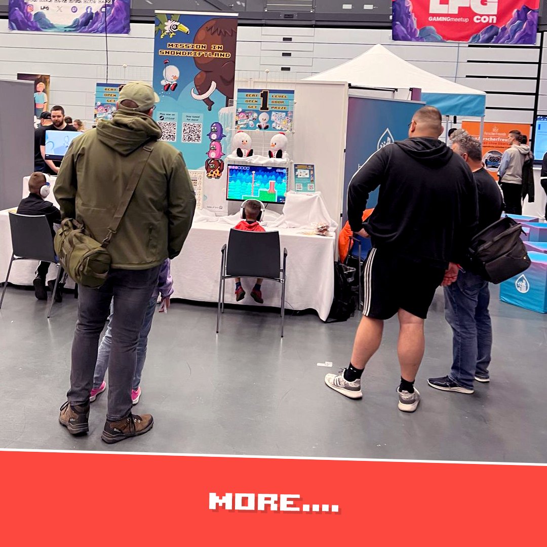 tons_of_bits's tweet photo. Back at the start of May we were at the LFG-Con and showed off Mission in Snowdriftland ❄️
But there's more… can you guess where we'll be next? Make your guesses in the comments⬇️
More infos soon 🤭 #LFGCon #MissionInSnowdriftland #tonsofbits #retrospective #gamingconvention https://t.co/msGOkyYK47