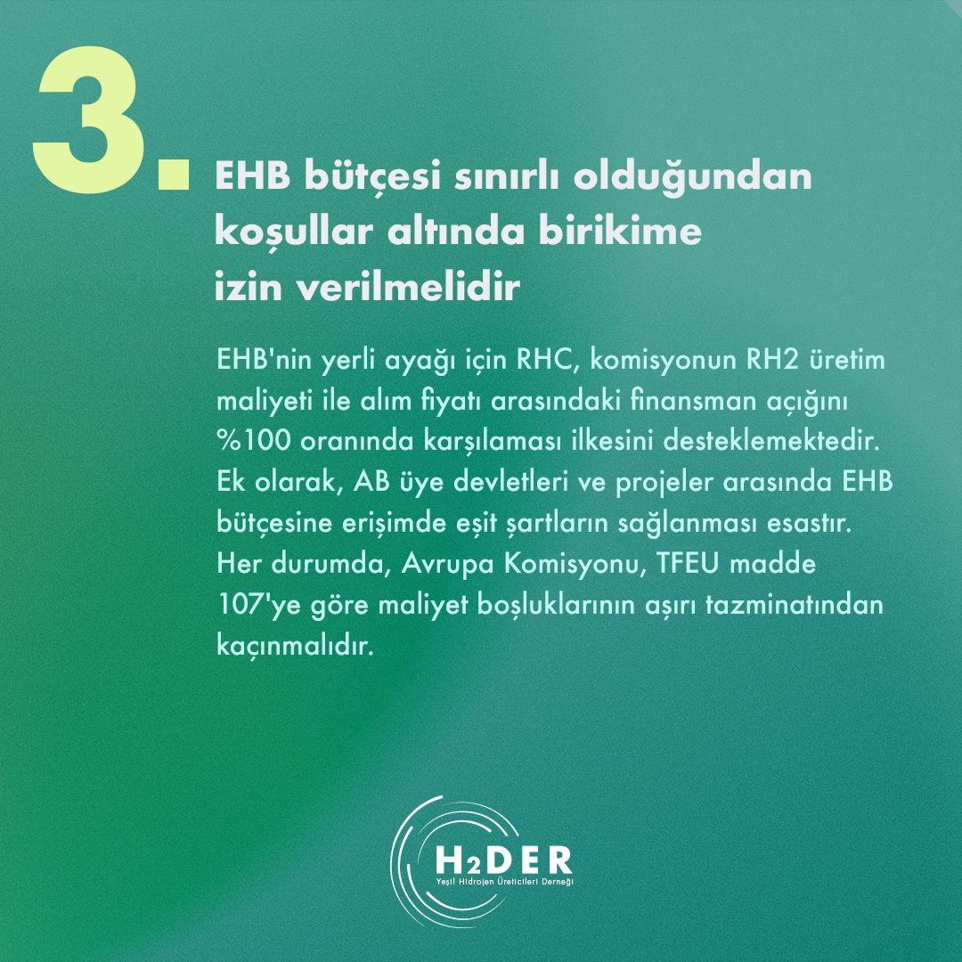 h2derofficial's tweet photo. Yenilenebilir Hidrojen Koalisyonu, EHB ikinci ihalesi için 8 maddelik değerlendirme ve önerilerde bulundu.
#H2DER #YeşilHidrojen #YeşilHidrojenGelecektir #YeşilHidrojenÜreticileriDerneği https://t.co/YnZrmmw5i8