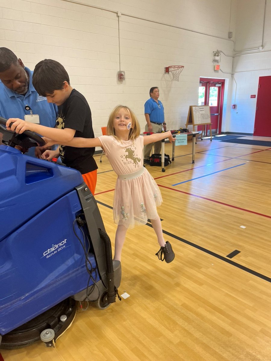 VBCPSMaintServ's tweet photo. Sherwin Dozier Jr and Chris Backus, two more craftsmen from our general maintenance shop were also at Parkway ES Career Day explaining how the floor scrubbers work and how they are diagnosed for repairs. https://t.co/QhT1F4DDgx