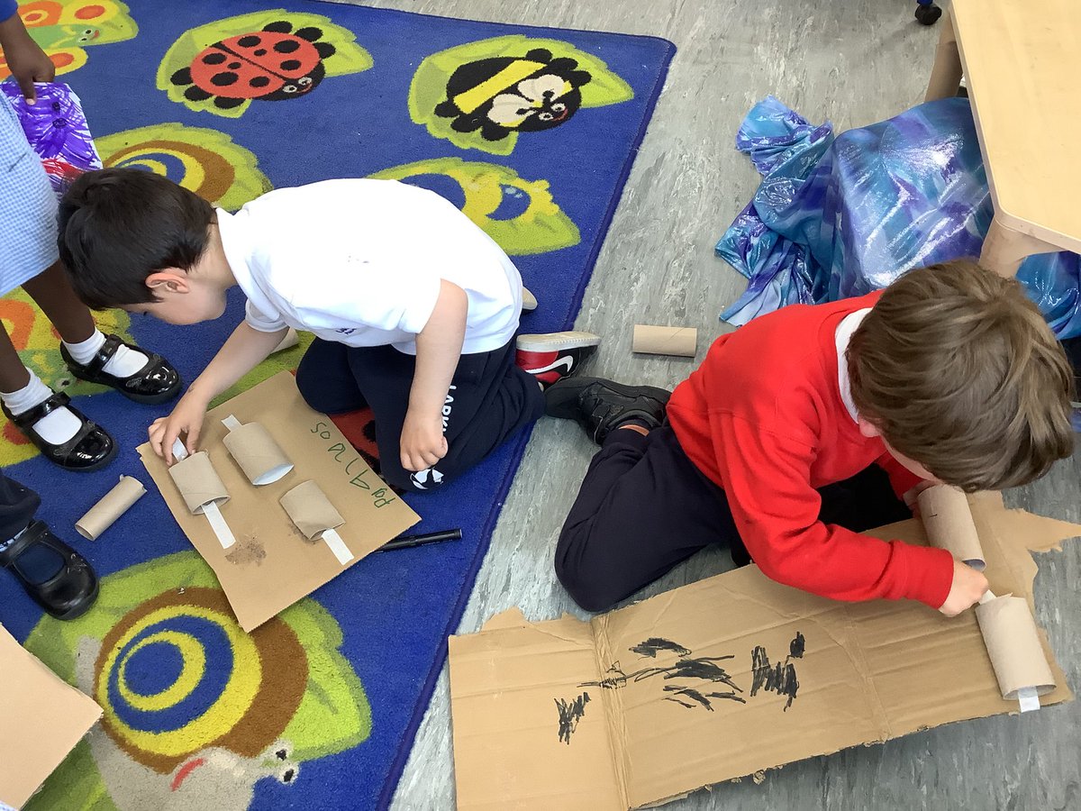 LarkHallPrimary's tweet photo. The children in Reception decided to make skateboards today and became Bold Beavers and Creative Caterpillars! We had to figure out how best to stick the wheels on with different types of glue or tape. #lhwaterloo #lheyfs #lhblp #lhpscd #lhua https://t.co/7IbbOfIPtL