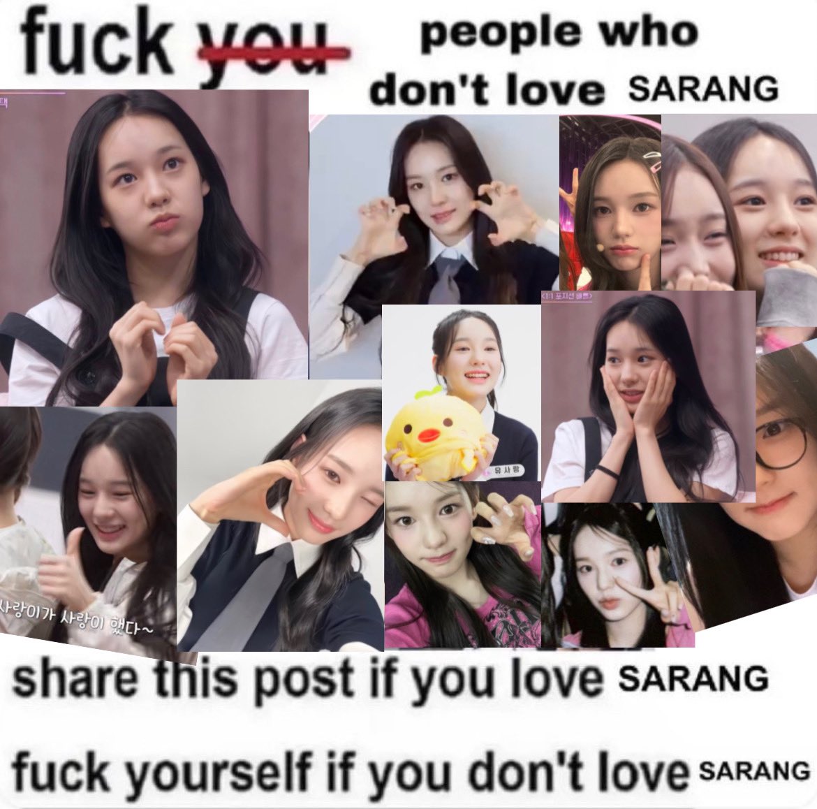 sarang hate will NEVER be tolerated.
