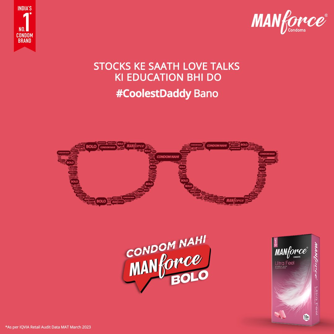 ManforceIndia's tweet photo. Kids will never be unhappy if daddy says Condom Nahi Manforce. #CoolestDaddy bano Condom Nahi Manforce Bolo.
#FathersDay #CondomNahiManforceBolo #ManforceCondoms #Condoms #Manforce #FlavouredCondoms #ManforceUltrafeel #Ultrafeel #Daddy #Fathers https://t.co/0W7rMSkusM