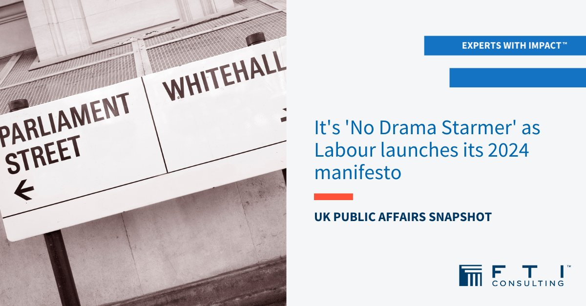 georgewaringGW's tweet photo. This morning, Keir Starmer launched Labour's general election manifesto. With polls predicting a Labour landslide, today’s launch was an opportunity for Starmer to cement his claims of offering sensible, stable leadership. Read FTI's analysis here. https://t.co/VlzHgXz24e https://t.co/dSpKAGdWqo