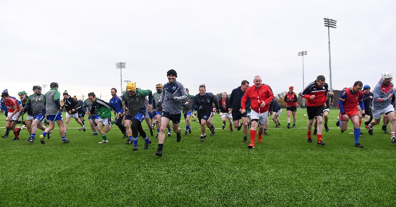 officialgaa's tweet photo. On International Men's Health Week it's worth reminding ourselves of the huge physical and mental health benefits of participating in the 'GAA for Dads &amp; Lads' social football and hurling programme. #GAABelong