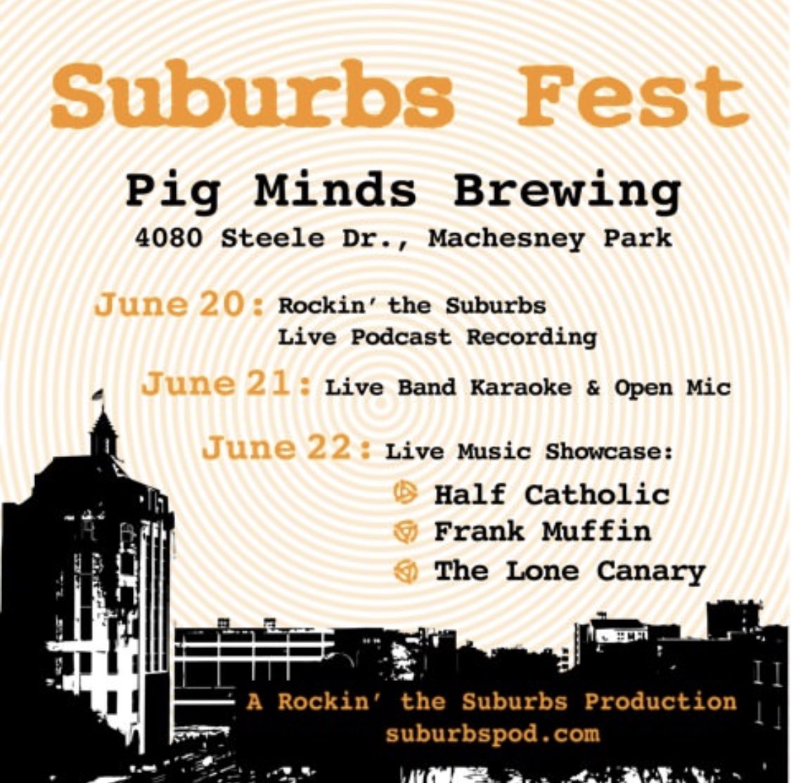 halfcatholic_'s tweet image. Come hang for suburbs fest! We’ll be rocking on the last day 06/22