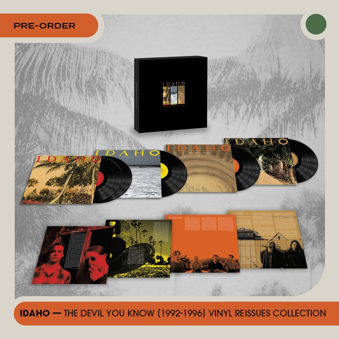 The groundbreaking legacy of slowcore pioneers <a href="/IdahoBand/">IDAHO</a> will be celebrated with The Devil You Know [1992-1996] Deluxe Limited-Edition Box Set featuring vinyl reissues of the band’s first three records, with an exclusive Bonus Album. Pre-orders now: Idaho.lnk.to/TheDevilYouKno…