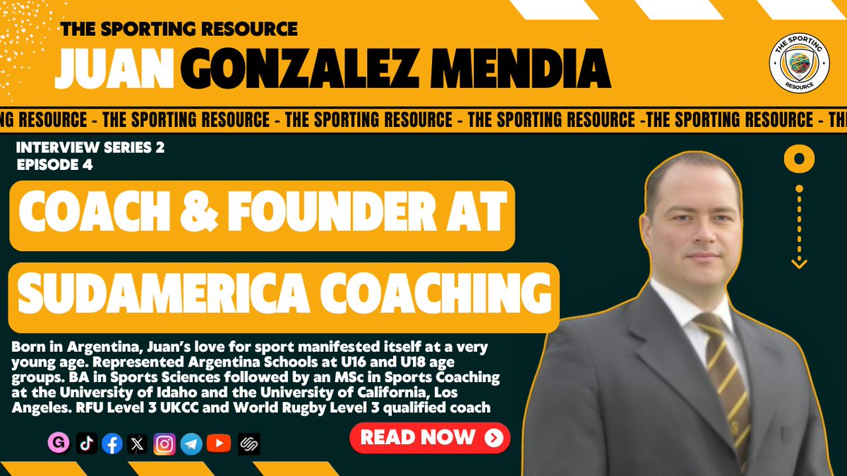 💻Interview Series 2: Episode 4 
🏉 Juan Gonzalez Mendia
👉 Founder: <a href="/SudCoaching/">Sudamerica Coaching</a>, MSc in Sports Coaching and RFU Level 3 UKCC and World Rugby Level 3 qualified coach

"I see the role of a parent as the most crucial ‘piece of the jigsaw’ by a long margin."

Read more here ⬇️
