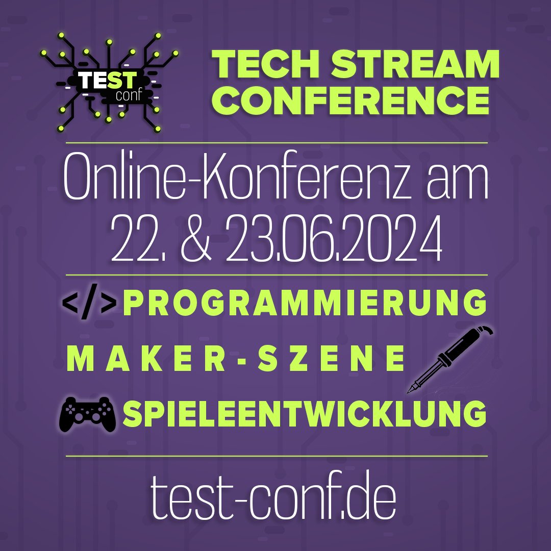 INDIEHubNetwork's tweet photo. Cologne is to far away?
Check out the test-conf on twitch with various presentations on #programming, the #makerscene, and #gamedevelopment
π
22 & 23 June
π» https://t.co/kB6oHcWriq
more info: https://t.co/qbGz4j5zk6
#twitchde #onlineconference #technology https://t.co/cQ8jvp9Wn4