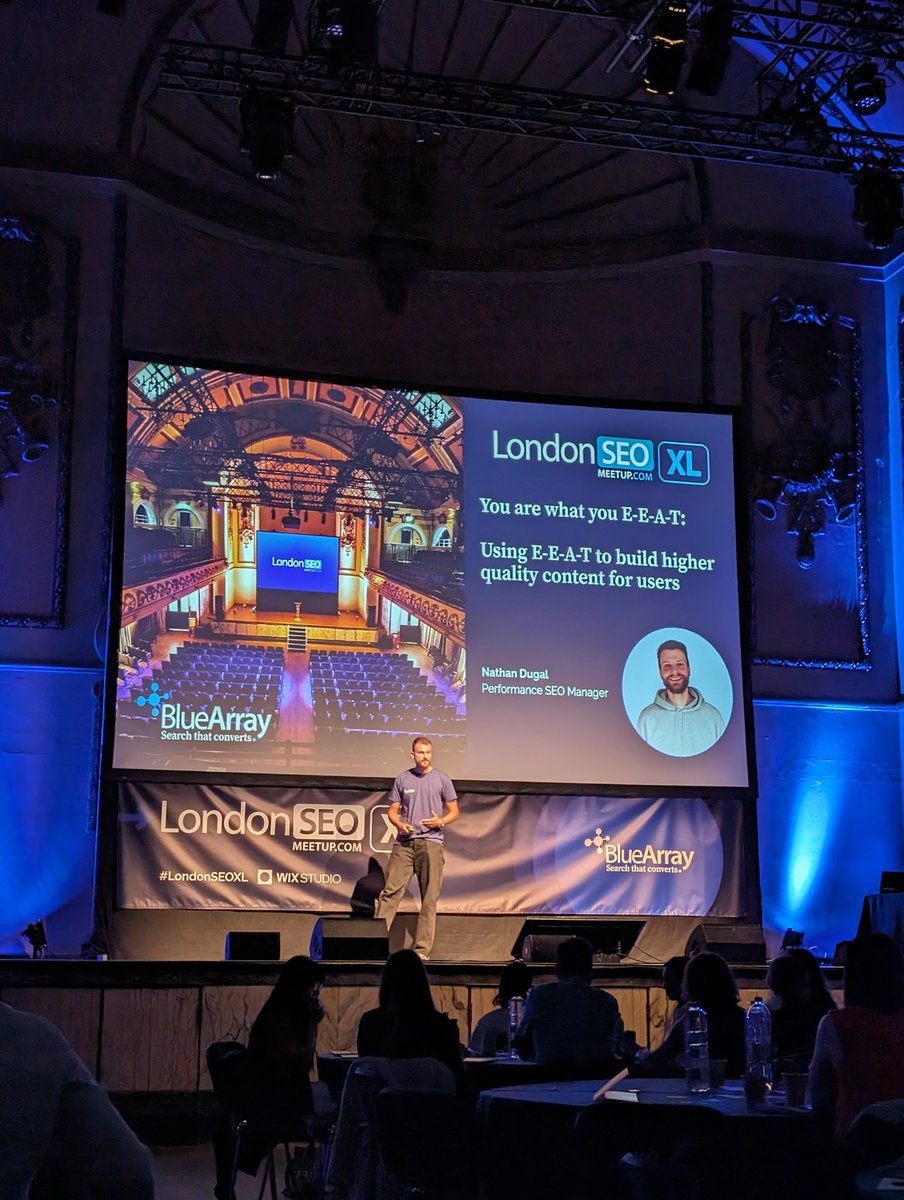 Our final session begins with <a href="/NathanDugal/">Nathan Dugal</a> with "You are what you EEAT"