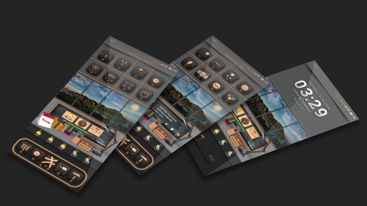 shael_vaghela's tweet photo. My Home Screen
AE @Attairdu57slm
Weather @kleinmone
Black Coffee @7xi78 
Shadow @daddykool666
IOS HS &amp; LS by @kristatos_ Recreated in Android by me Status bar &amp; All Widgets Credit to Creator 
Music Widget base @adrinkoff
Widget @FAlhmma
Template @TeboulDavid1  @glrvod
#KLWP https://t.co/NpsN6AZ1PK