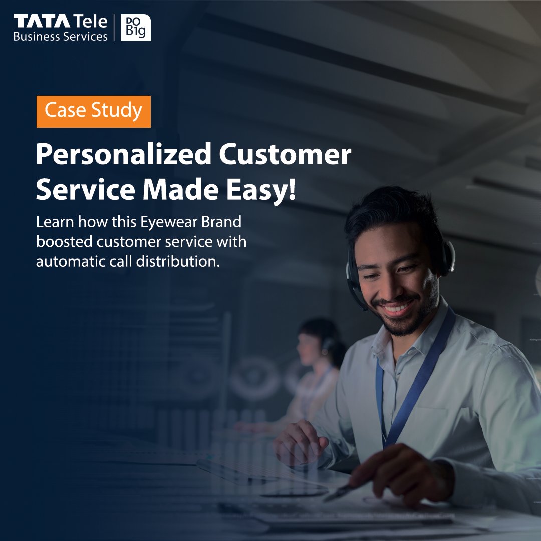 TataTeleBiz's tweet photo. Explore we enabled an eyewear company overcome telephony challenges, streamline call management, enhance productivity, and securely scale operations with our Smartflo Solution.

Read the full case study - https://t.co/08voI0BRjE

#TimetoDoBig #SmartDigitalSolution #Smartflo https://t.co/DBSMgyBsRz