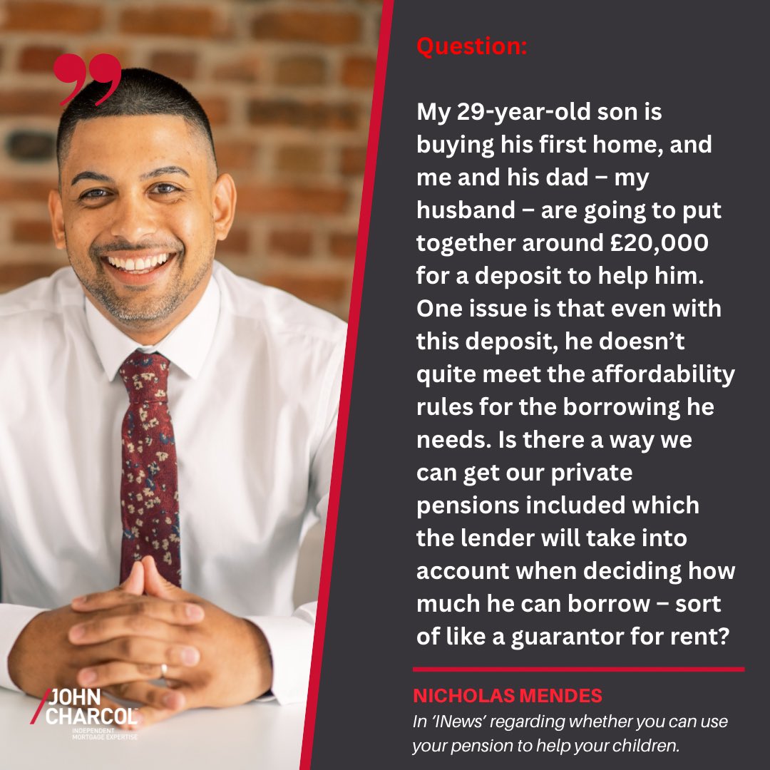 JohnCharcol's tweet photo. Our very own Nicholas Mendes has answered some questions for ‘INews’. 

Click the link below to read the full article and Nicholas’s full comments.👇

https://t.co/GB3zG2Tkbo

#johncharcol #mortgagebroker #mortgagebrokers #mortgagebrokerage #remortgage #remortgaging #fixedrates https://t.co/UKdxG836Yb