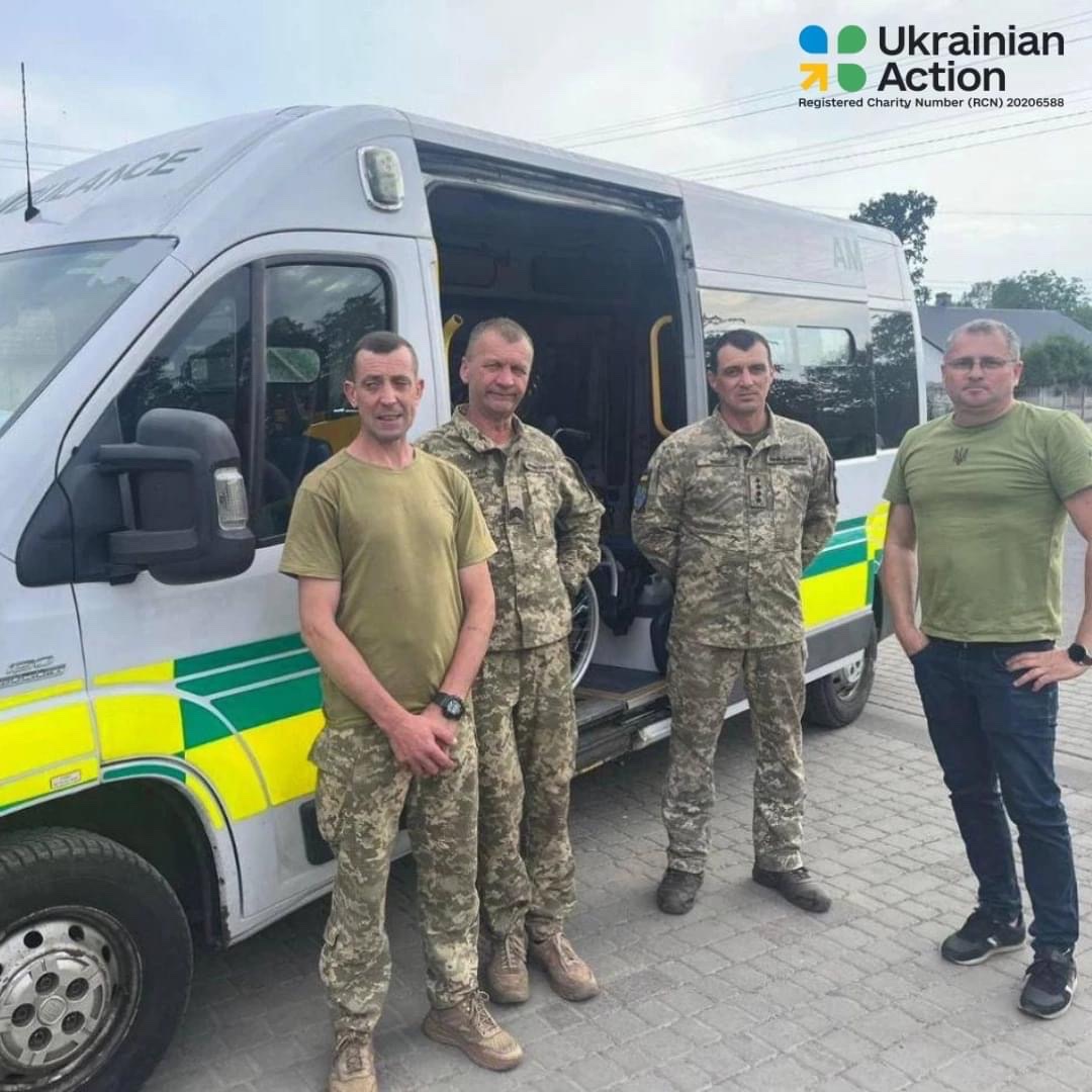 UkrainianAction's tweet photo. 10th ambulance 🚑 in the honour and memory of Pierre Zakrzewski 📹🇮🇪🇫🇷, killed by 🇷🇺 in Irpin has arrived to Donetsk region to evacuate &amp; save people 🇺🇦 We are grateful to mother of Pierre and his family for supporting our humanitarian aid efforts 🙏🏻 https://t.co/etjHbgAEJI
