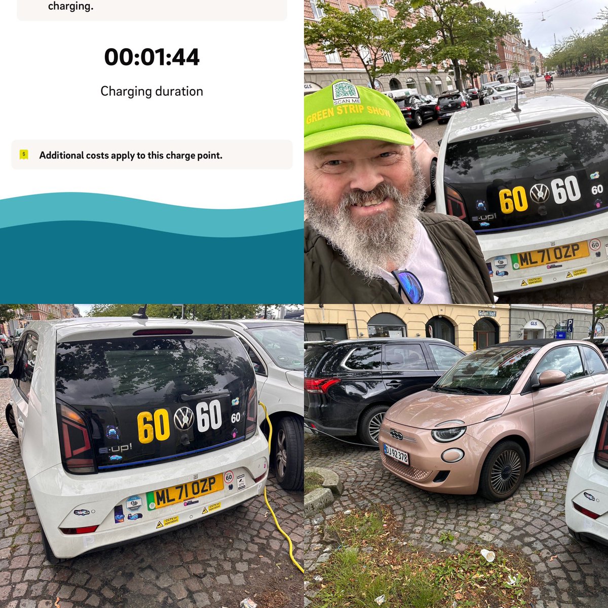 greenstripshow's tweet photo. CAPITAL NUMBER 4 2000 kms 1 week #Copenhagen #København https://t.co/SOjdFiQhbX just swam in the harbour it’s 15c so a bit chilly🥶& I was the only one! Tried an onstreet #eonDrive it took €45 deposit but didn’t charge me despite working on @FIAT_UK 500ec next to me! #Oslo next https://t.co/QufDPjY2mr