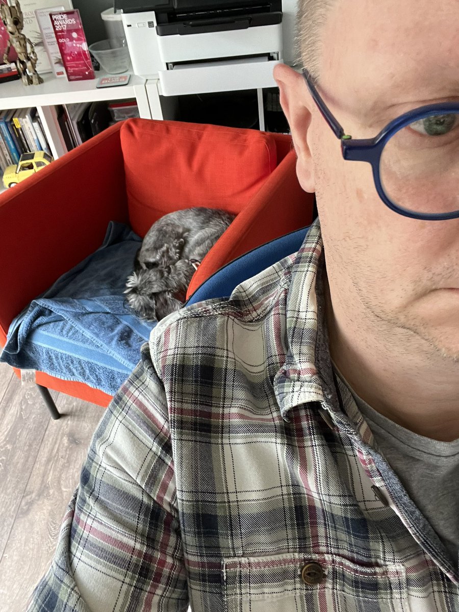 thatWilkochap's tweet photo. Writing comms strategy in the Den. Dogs hiding from the rain.
All is well.
#PR #strategist #scruffydogs https://t.co/7ZgSIsTCuD