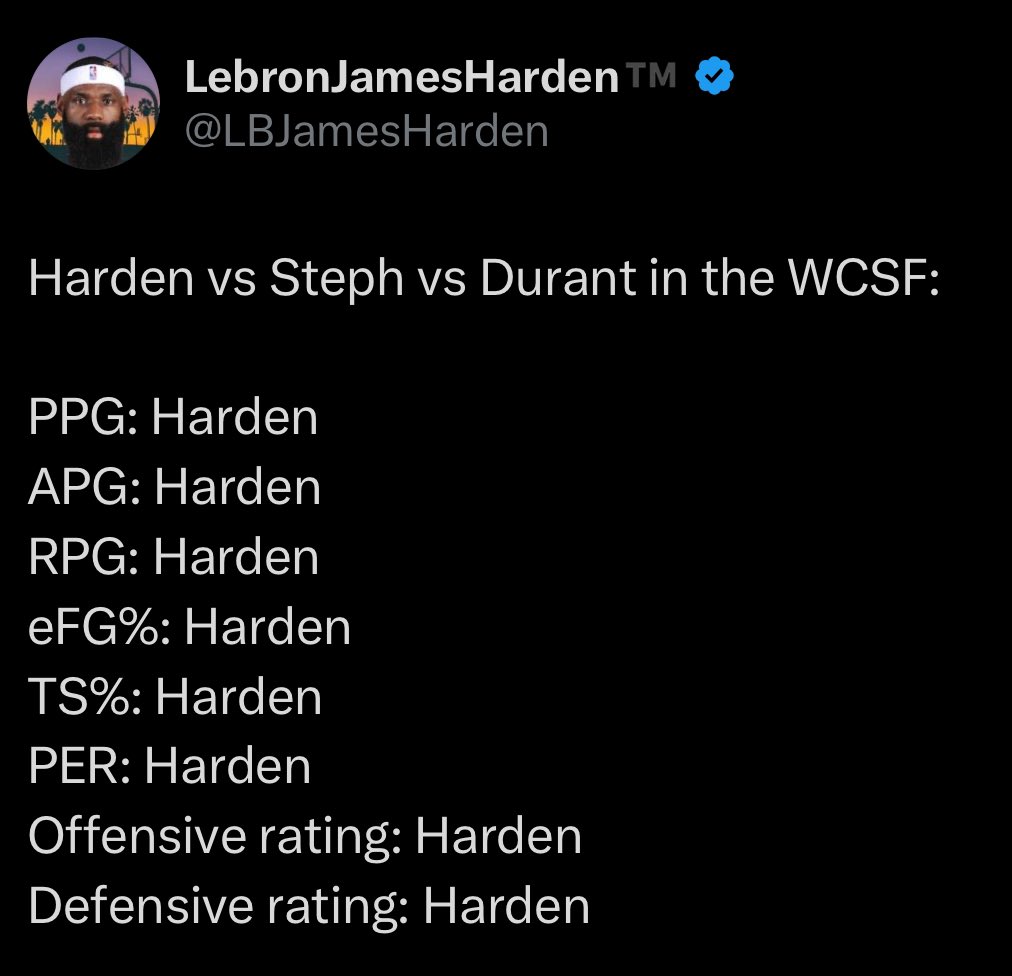 LBJamesHarden's tweet photo. It’s so disgusting that Harden will never get his flowers. People legitimately don’t understand the level he was on https://t.co/WVzEt2i3rI