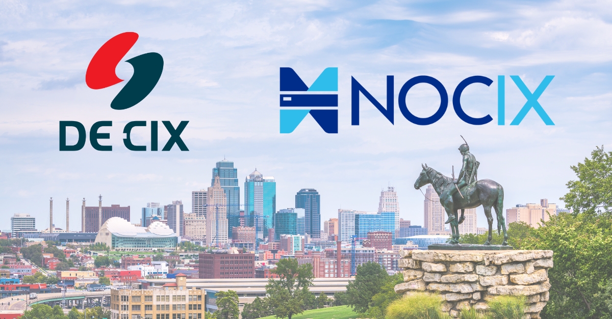DECIX_US's tweet photo. Between #NANOG91 and #MidwestPeeringSummit we celebrated a new partnership with @NOCIXnet! Our partnership enables their customers in Kansas City to access #DECIX's interconnection ecosystem, providing direct and low-latency #connectivity to new networks. https://t.co/yI7wRW2hjo https://t.co/y5ileF7o6f