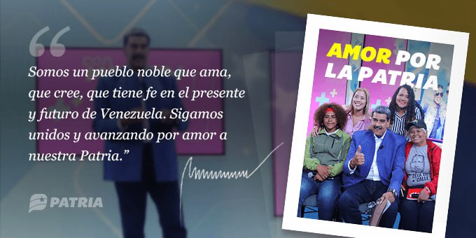 Bonos Protectores Social Al Pueblo (@bonossocial) on Twitter photo 🚨 #ATENCIÓN: Inicia la entrega del #BonoAmorPorLaPatria a través del #SistemaPatria enviado por nuestro Pdte. <a href="/NicolasMaduro/">Nicolás Maduro</a>
✅ La entrega tendrá lugar entre los días #13Jun al #20Jun de 2024.
Monto en Bs. 180,00
<a href="/BonosSocial/">Bonos Protectores Social Al Pueblo</a>
#VenezuelaPotencia 🚨 #ATENCIÓN: Inicia la entrega del #BonoAmorPorLaPatria a través del #SistemaPatria enviado por nuestro Pdte. <a href="/NicolasMaduro/">Nicolás Maduro</a>
✅ La entrega tendrá lugar entre los días #13Jun al #20Jun de 2024.
Monto en Bs. 180,00
<a href="/BonosSocial/">Bonos Protectores Social Al Pueblo</a>
#VenezuelaPotencia