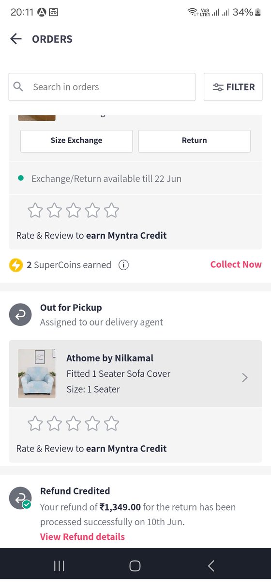 vikeshiit's tweet photo. Myntra is robbing their costumer so badly. Delivered first less quantity. Secondly cheating costumer by even pick up completed showing out for pick up https://t.co/angDKaLLTJ