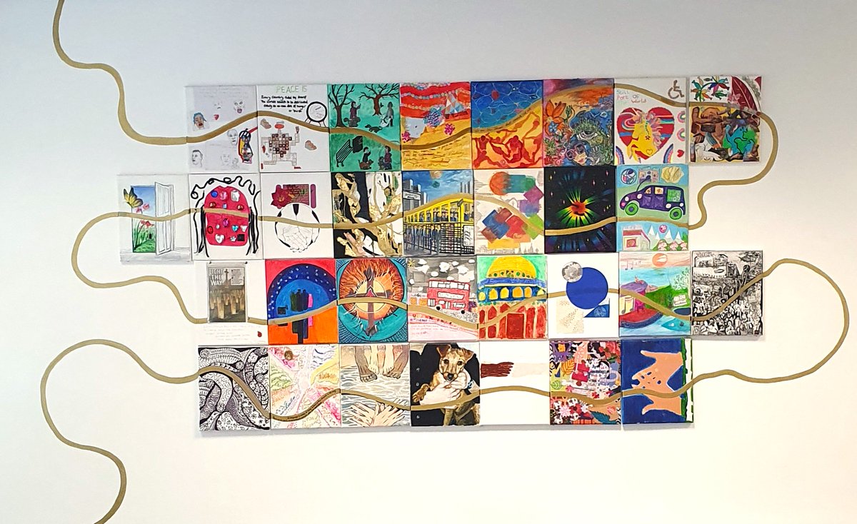 ArtsNetworkLDN's tweet image. We celebrated our Festival of Belonging exhibition with a private show &amp;amp; group listen to the accompanying soundscape. 
Individual canvases and conversations from 32 of our members expressing their personal experiences of 'belonging'. 
Listen here tinyurl.com/4fx9pncz 🎧#IGEN