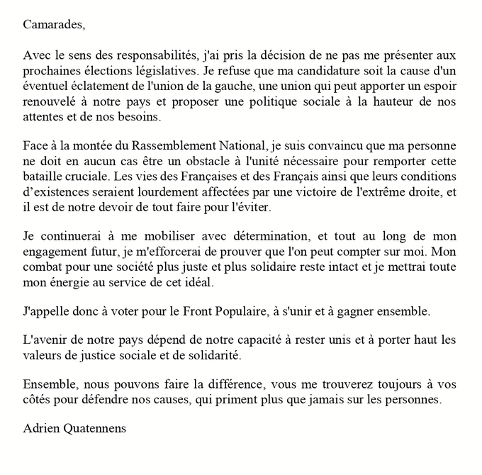 SanWo79's tweet photo. @AQuatennens Svp pour l'union laisse ta place https://t.co/miEmZpmoss
