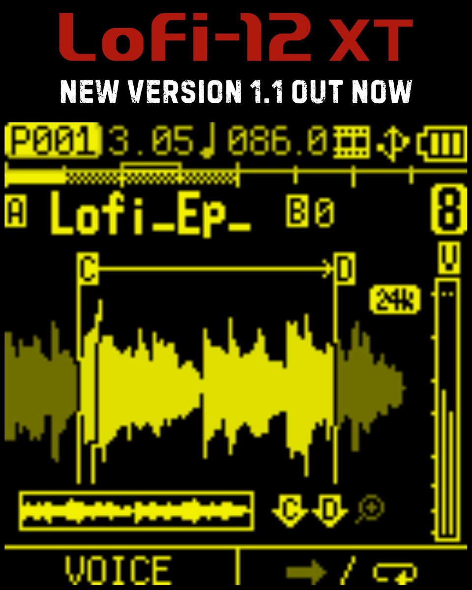 SonicwareInc's tweet photo. Lofi-12 XT v1.1 Available Now!
Experience the New Version 1.1: More Reliable, More Intuitive!
https://t.co/0vdVWkDWjO
#SONICWARE #Lofi12XT #Lofi12 #sampler #retro #lofi #12bit https://t.co/Ol7AqQsKgE