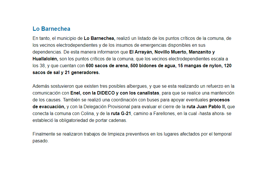 EMOL 📰 En el municipio, hemos implementado medidas preventivas frente a las precipitaciones, incluyendo la identificación de puntos críticos, la atención especial a vecinos electrodependientes y la disponibilidad de recursos de emergencia. Nota completa &gt; bit.ly/4eoBGlK