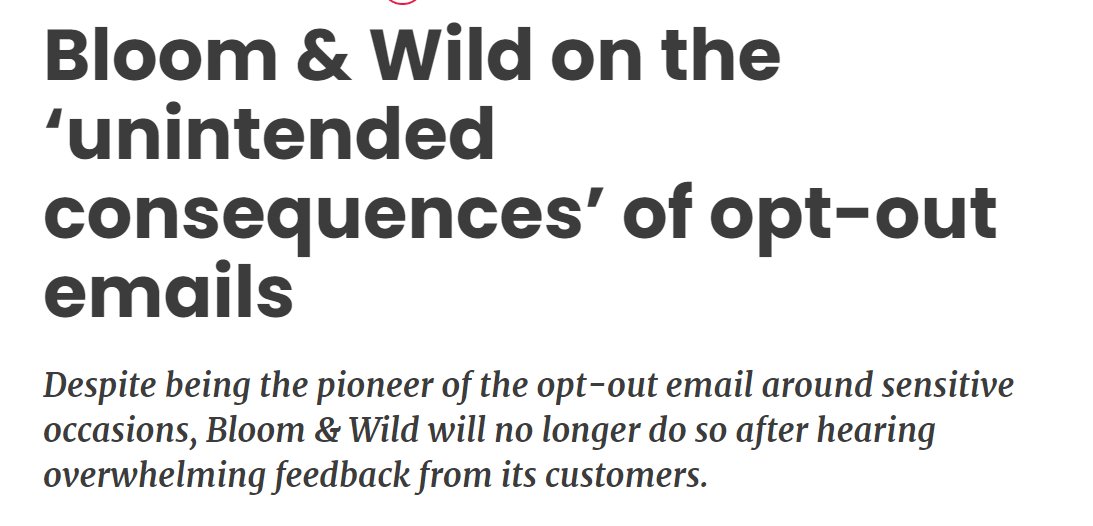From Marketing Week: <a href="/MarketingWeekEd/">Marketing Week</a> 

Essentially when you get 2,000 emails from different retailers saying "Dear Oedipus, let us know if you don't want to hear from us about Father's Day", the cure may be worse than the disease.