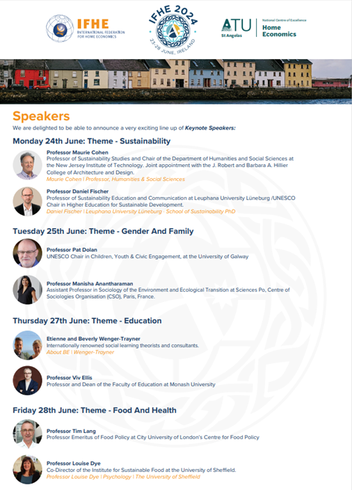 ATU St Angelas (@atustangelas) on Twitter photo Join us for <a href="/IFHE_HomeEc/">International Federation for Home Economics</a> Congress 2024 with a special day-rate offer of ā¬130 for Irish academics and professionals who wish hear our world class speakers!
Simply complete this booking form
šbit.ly/3RpRmLO
#IFHE2024
#HomeEconomics
<a href="/amccloat/">Amanda Mc Cloat</a> <a href="/H_M_Maguire/">Dr Helen Maguire</a> Join us for <a href="/IFHE_HomeEc/">International Federation for Home Economics</a> Congress 2024 with a special day-rate offer of ā¬130 for Irish academics and professionals who wish hear our world class speakers!
Simply complete this booking form
šbit.ly/3RpRmLO
#IFHE2024
#HomeEconomics
<a href="/amccloat/">Amanda Mc Cloat</a> <a href="/H_M_Maguire/">Dr Helen Maguire</a>