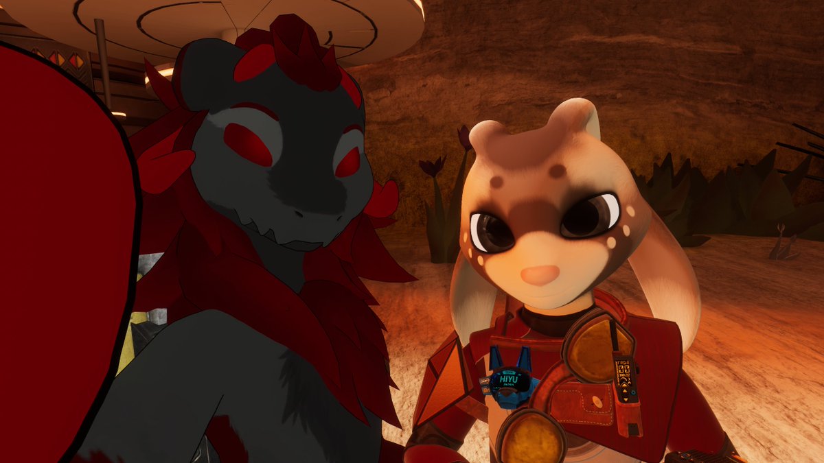 Got to see <a href="/HiyuMarten/">HIYU 🚀</a> at the 180 people lobby instance at Furality Umbra. Just want to say I absolutely love the work you have done and hope you keep making a steady recovery after your surgery!